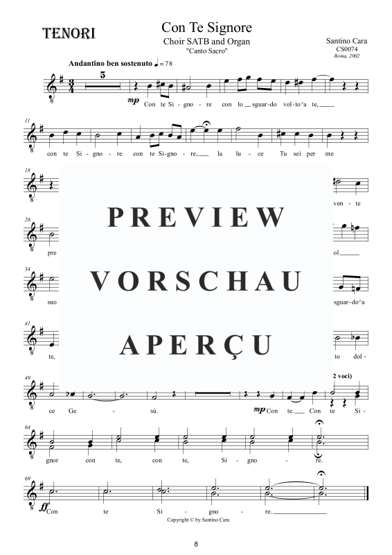 Produktgalerie: Seite 9 von 10 Con Te Signore, , Gemischter Chor und Orgel