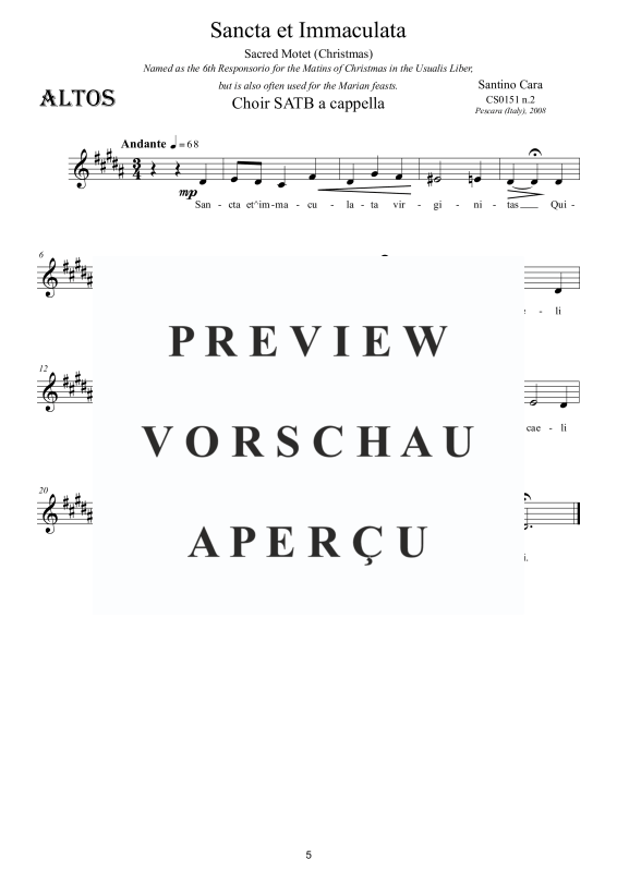 Produktgalerie: Seite 6 von 8 Sancta et Immaculata, , Gemischter Chor
