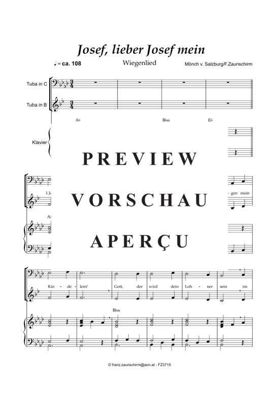 Product gallery: Page 2 of 6 Josef, lieber Josef mein , , (tuba + piano)