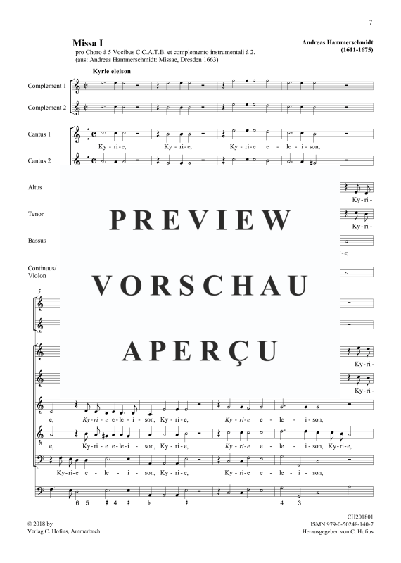 gallery: Missae I - X (1663) - Band 1, , (Gemischter Chor 5-stimmig, 0-2 Instrumente, B.C.)