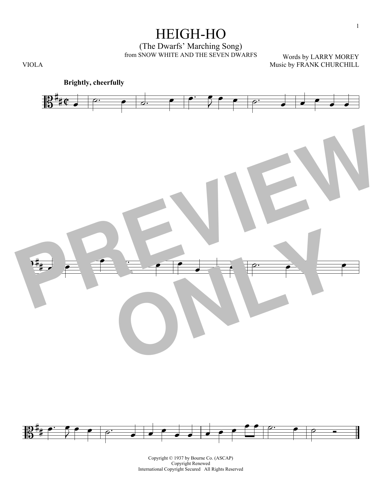 Product gallery: Page 1 of 1 Heigh-Ho (from Snow White And The Seven Dwarfs), Larry Morey & Frank Churchill