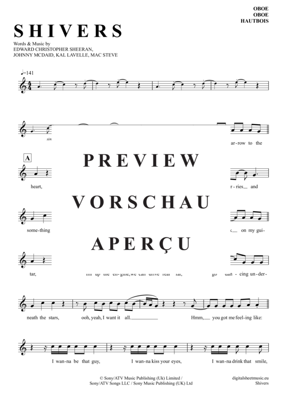 Produktgalerie: Seite 2 von 4 Shivers , Sheeran, Ed, (Oboe)