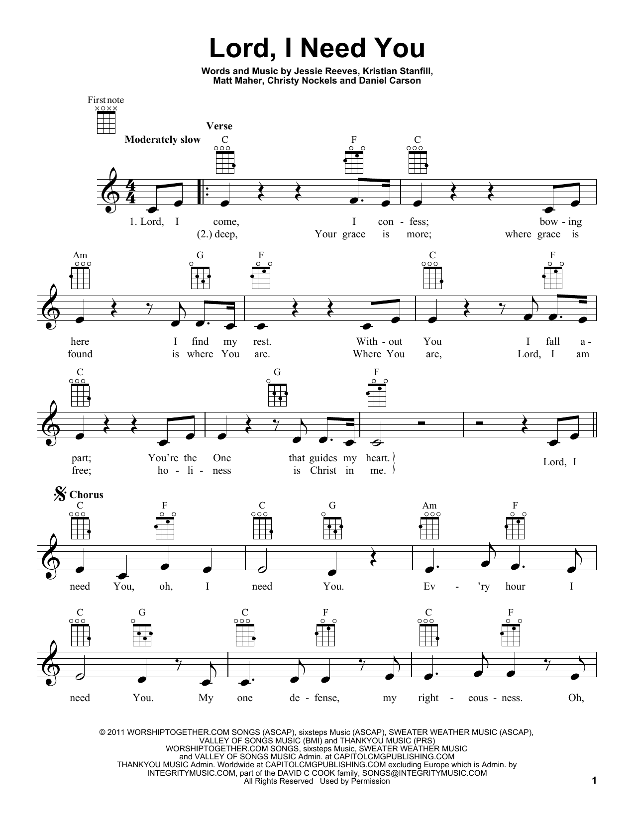 Product gallery: Page 1 of 1 Lord, I Need You, Matt Maher