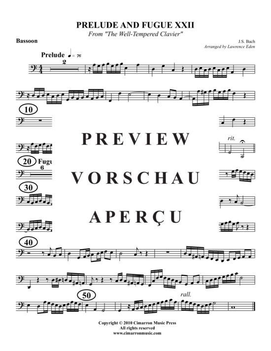 Produktgalerie: Seite 6 von 10 Prelude und Fugue XXII , , (Blechbläserquintett)