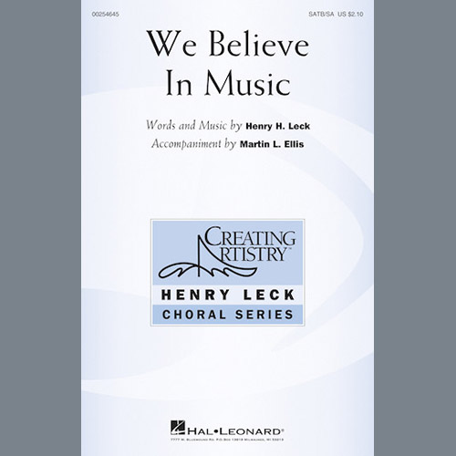 cover: We Believe In Music, Henry Leck
