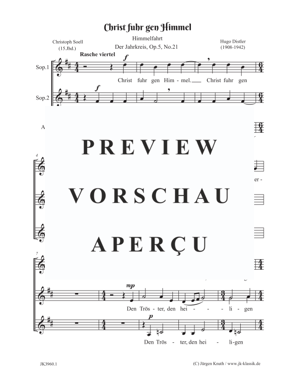 gallery: Christ fuhr gen Himmel , , (Frauenchor SSA)