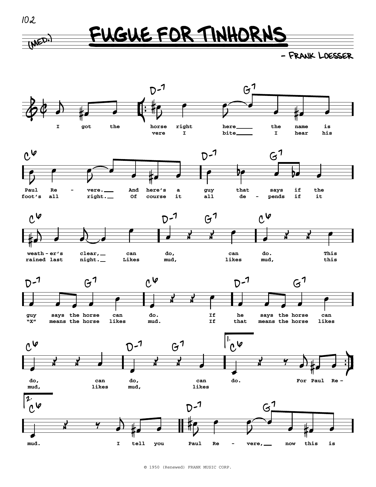 Product picture to: Fugue For Tinhorns (High Voice)