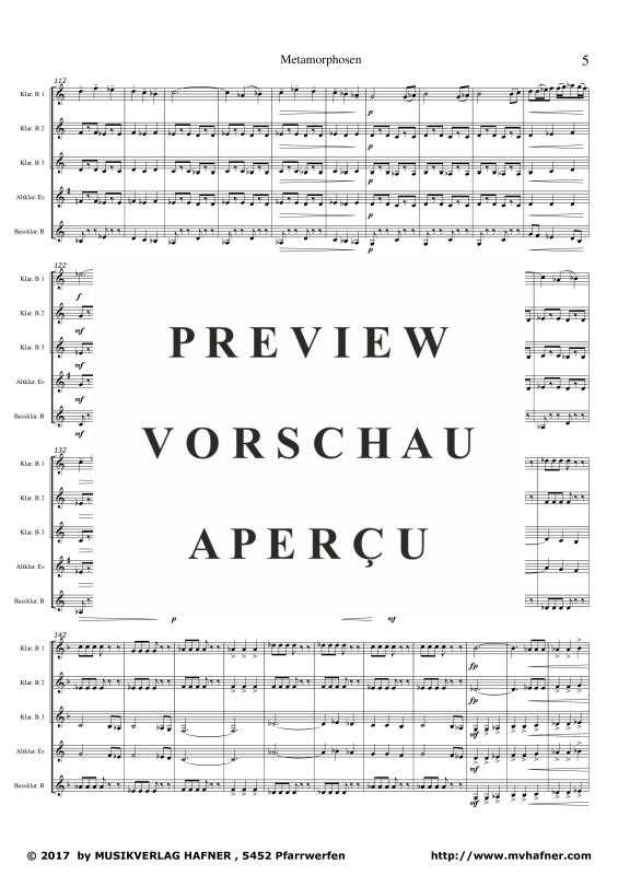 gallery: Metamorphose, , (Clarinet Quintet)