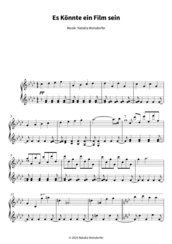 Produktgalerie: Seite 1 von 9 Es Könnte ein Film sein, , Klavier Solo