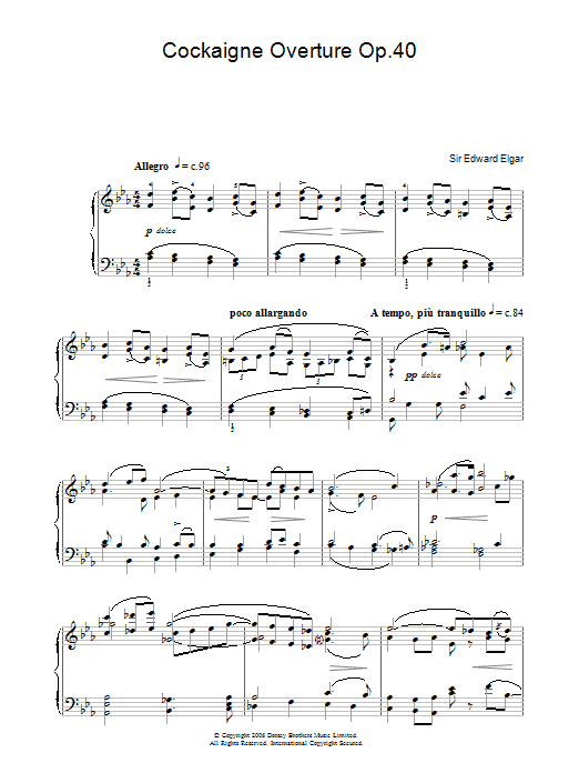 Product gallery: Page 1 of 1 Cockaigne Overture Op.40, Edward Elgar