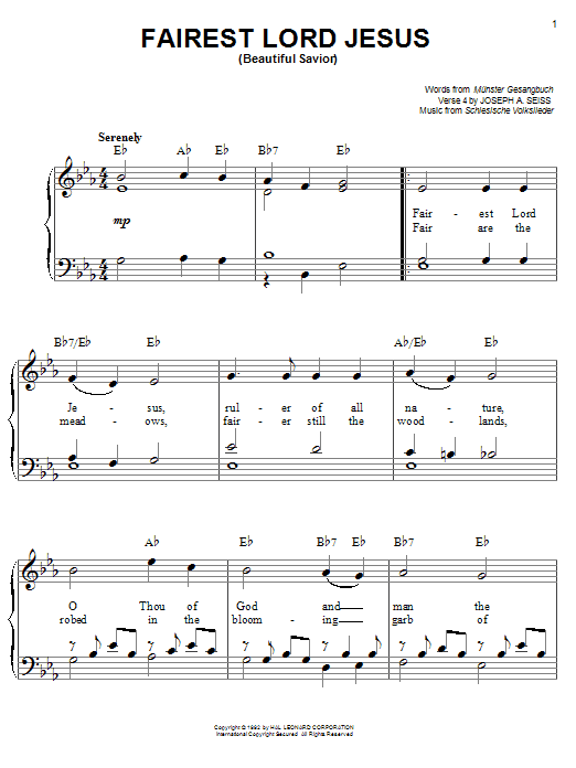 Produktbild zu: Fairest Lord Jesus