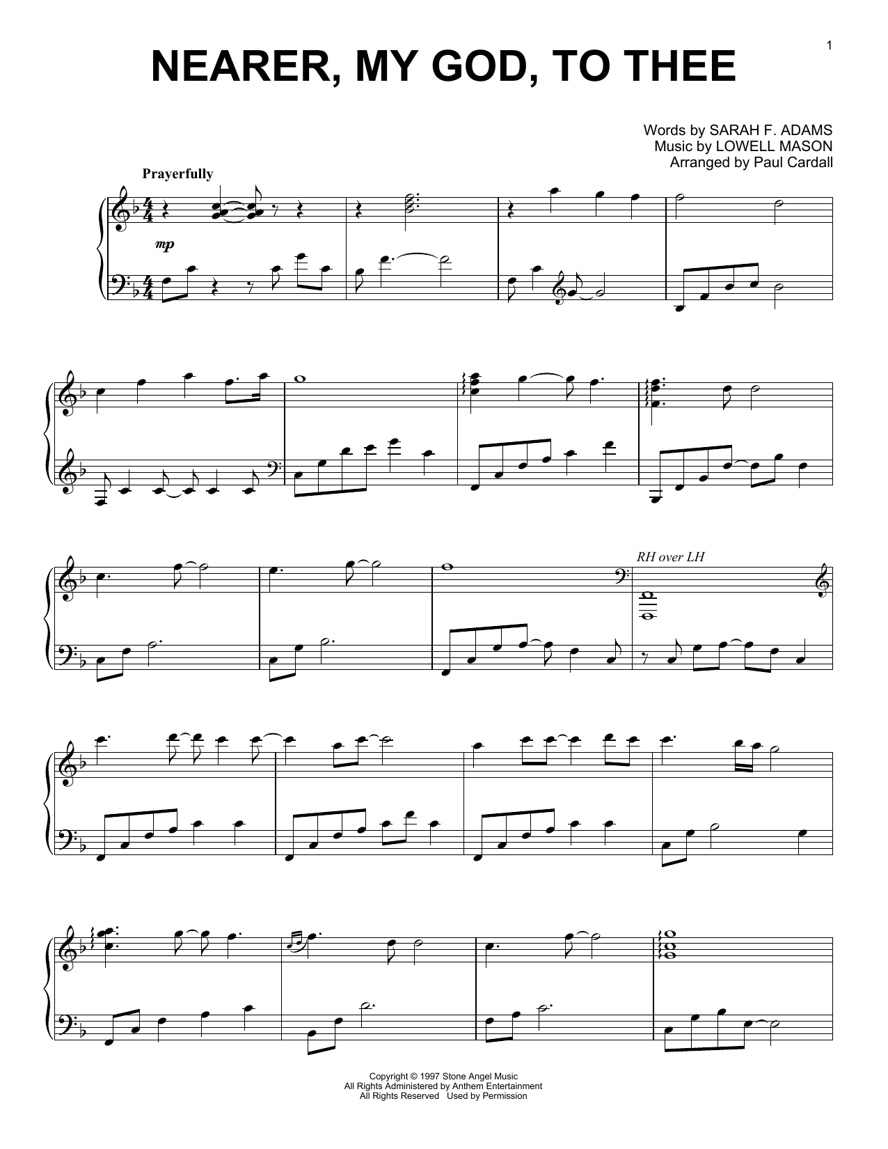 Produktbild zu: Nearer, My God, To Thee (arr. Paul Cardall)