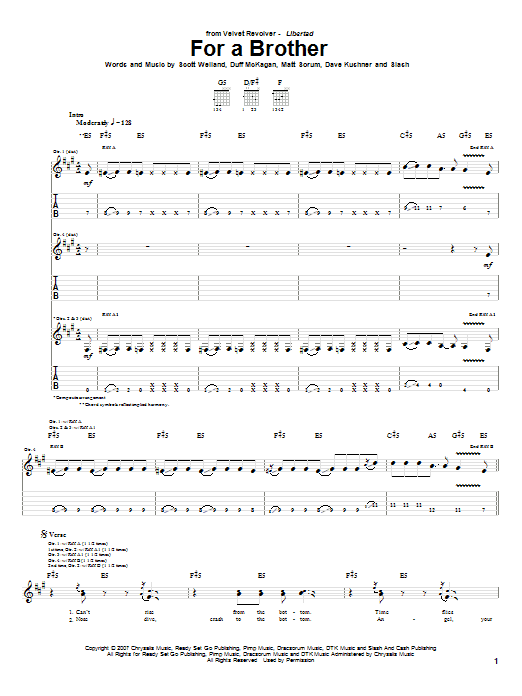 Produktgalerie: Seite 1 von 1 For A Brother, Velvet Revolver, Gitarre