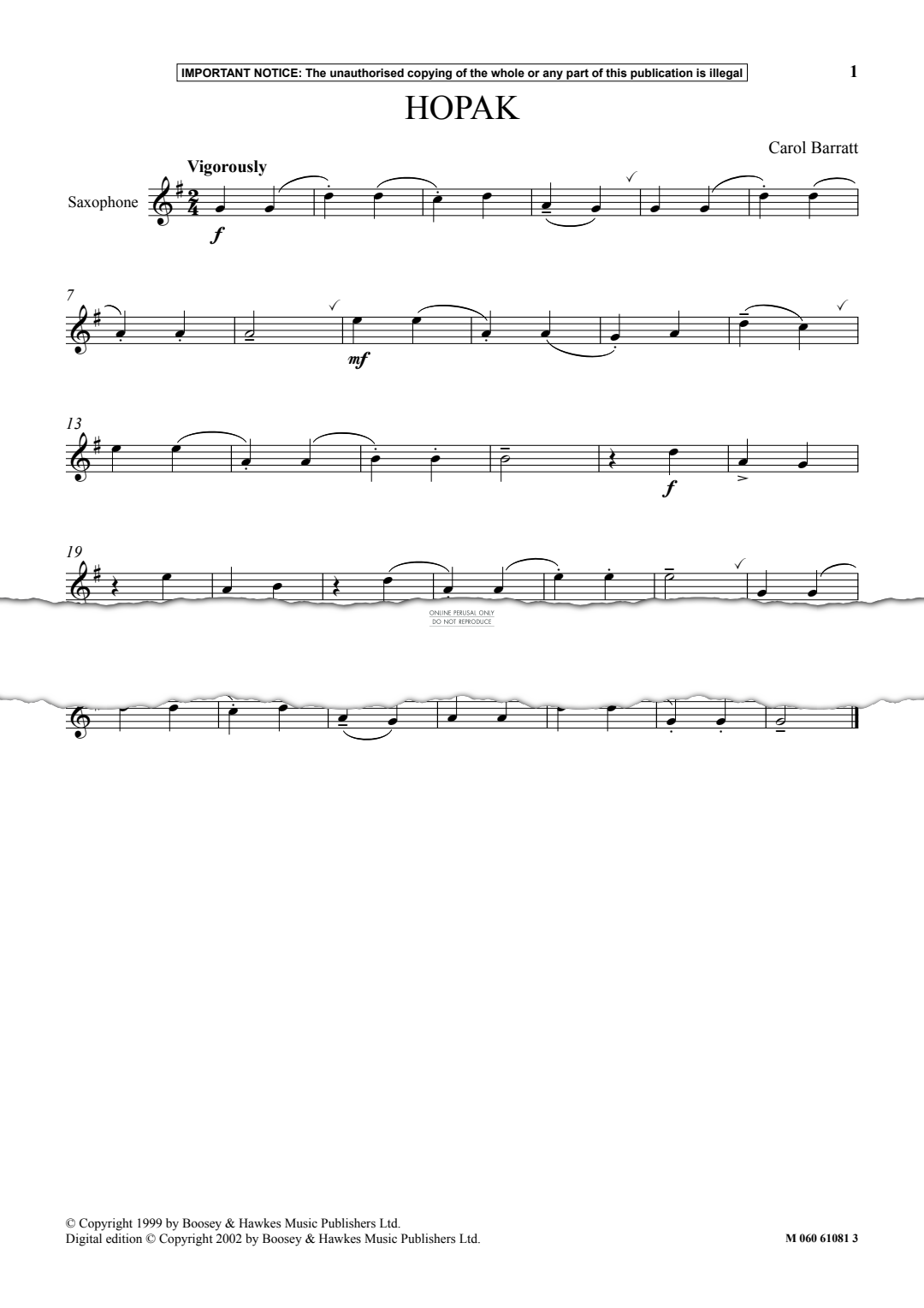 Produktgalerie: Seite 1 von 1 Hopak, Carol Barratt, Klavier, Saxophon