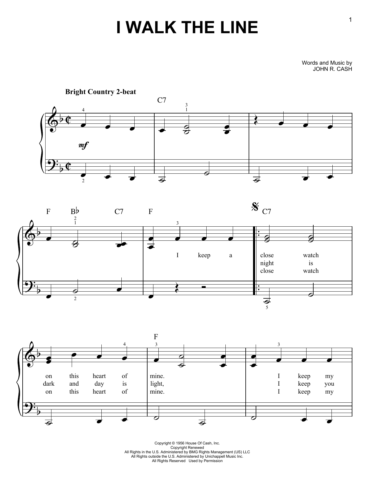 Produktgalerie: Seite 1 von 1 I Walk The Line, Johnny Cash, Klavier