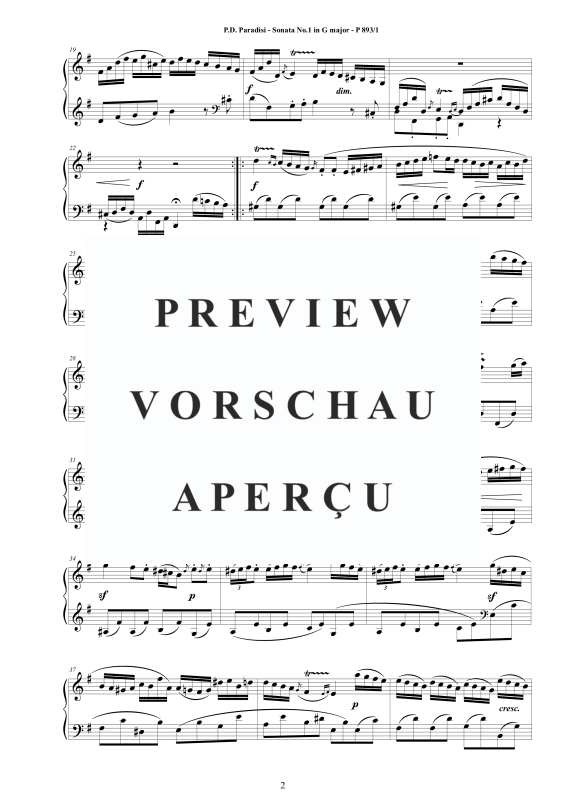 Produktgalerie: Seite 3 von 8 Sonate No.1 in G-Dur, , Klavier Solo