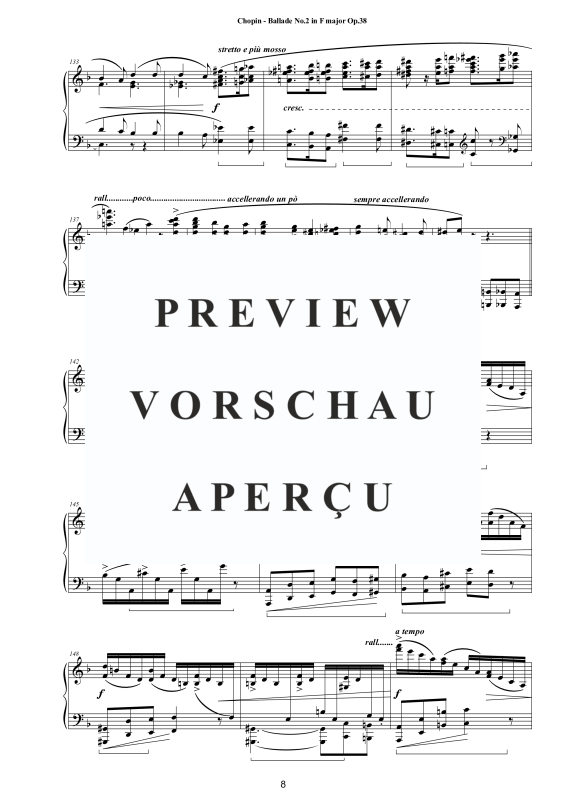 Produktgalerie: Seite 9 von 11 Ballade Nr. 2 F-Dur Op. 38, , Klavier Solo