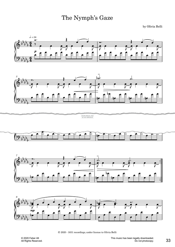 Produktgalerie: Seite 1 von 1 The Nymph's Gaze, Olivia Belli, Klavier