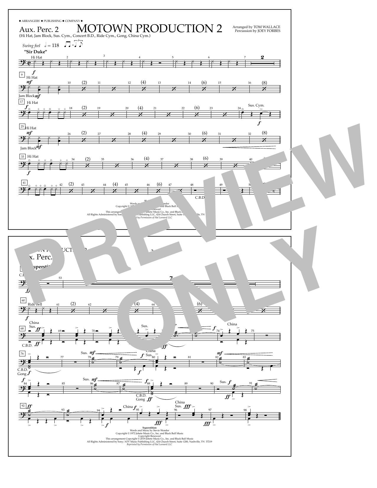 Produktbild zu: Motown Production 2 (arr. Tom Wallace) - Aux. Perc. 2