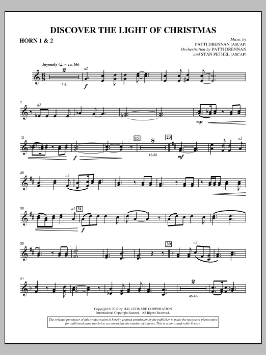 Produktbild zu: Discover The Light Of Christmas - F Horn 1,2