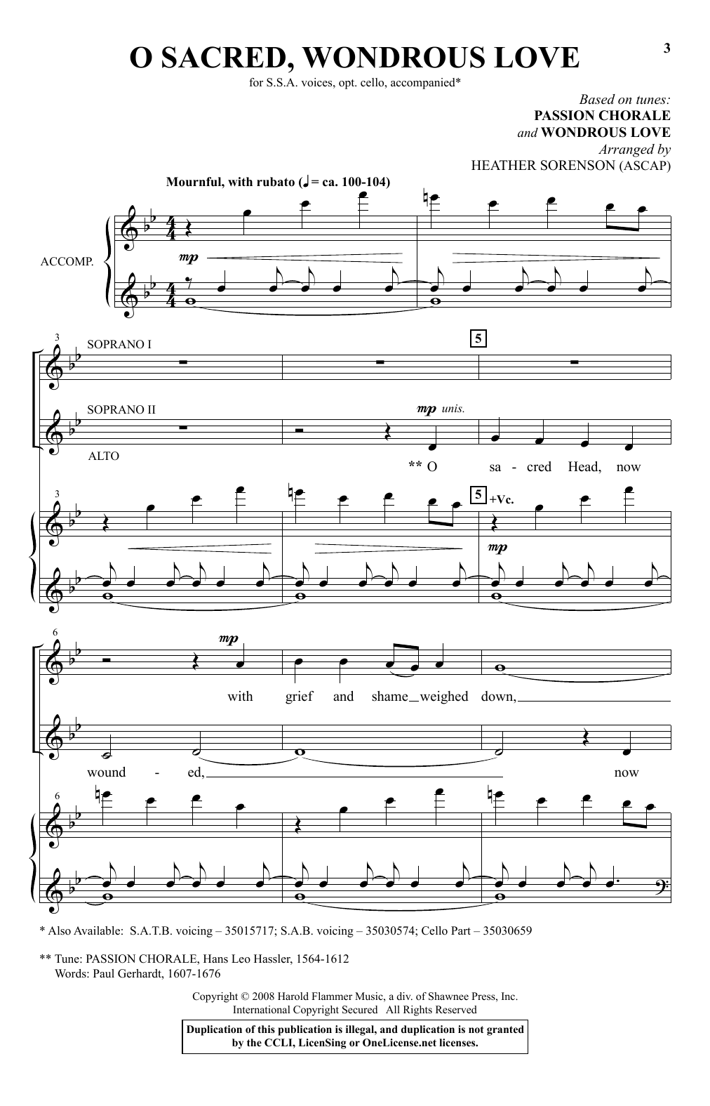 Produktgalerie: Seite 1 von 1 O Sacred, Wondrous Love, Heather Sorenson, Chor