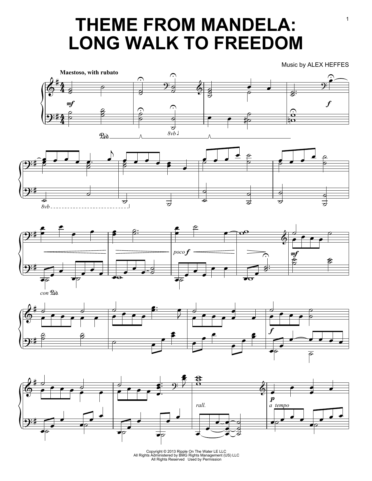 Produktbild zu: Theme from Mandela: Long Walk To Freedom
