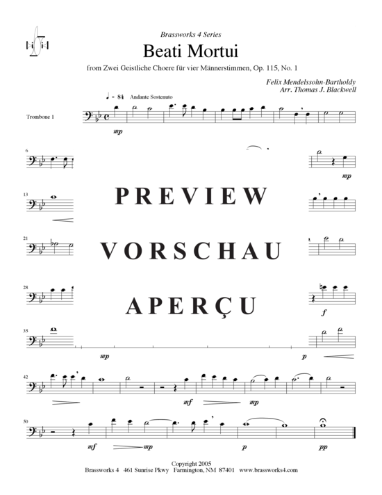 gallery: Beati Mortui , , (Posaunen-Quartett)