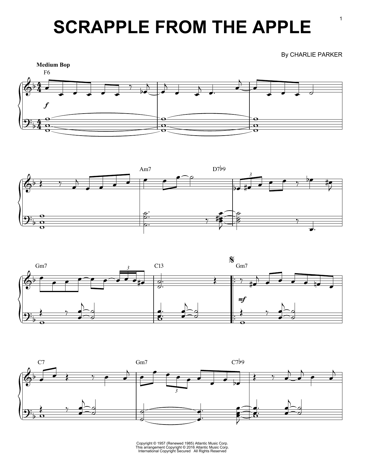 Produktbild zu: Scrapple From The Apple (arr. Brent Edstrom)