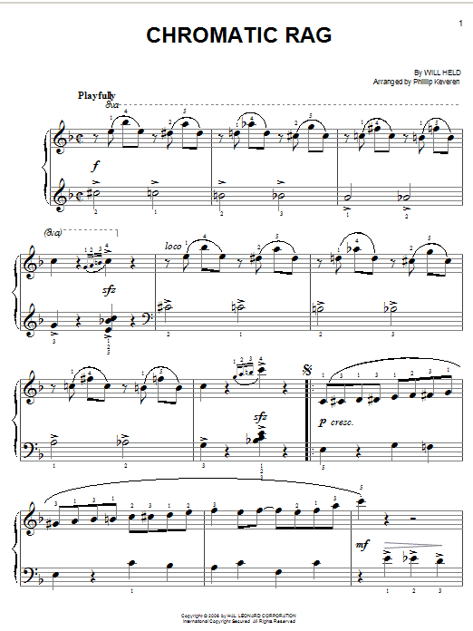 Product picture to: Chromatic Rag (arr. Phillip Keveren)