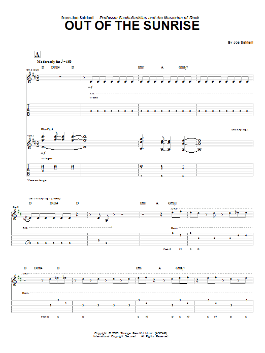 Produktgalerie: Seite 1 von 1 Out Of The Sunrise, Joe Satriani, Gitarre
