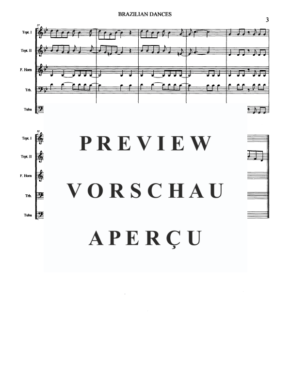 Produktgalerie: Seite 6 von 11 Brazilian Dances, , Blechbläserquintett