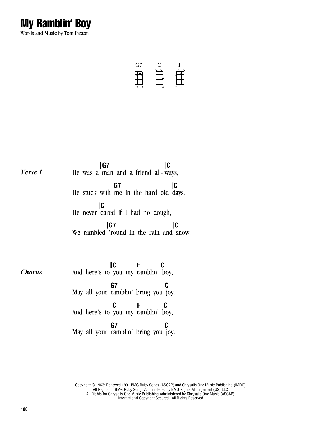 Product gallery: Page 1 of 1 My Ramblin' Boy, Tom Paxton