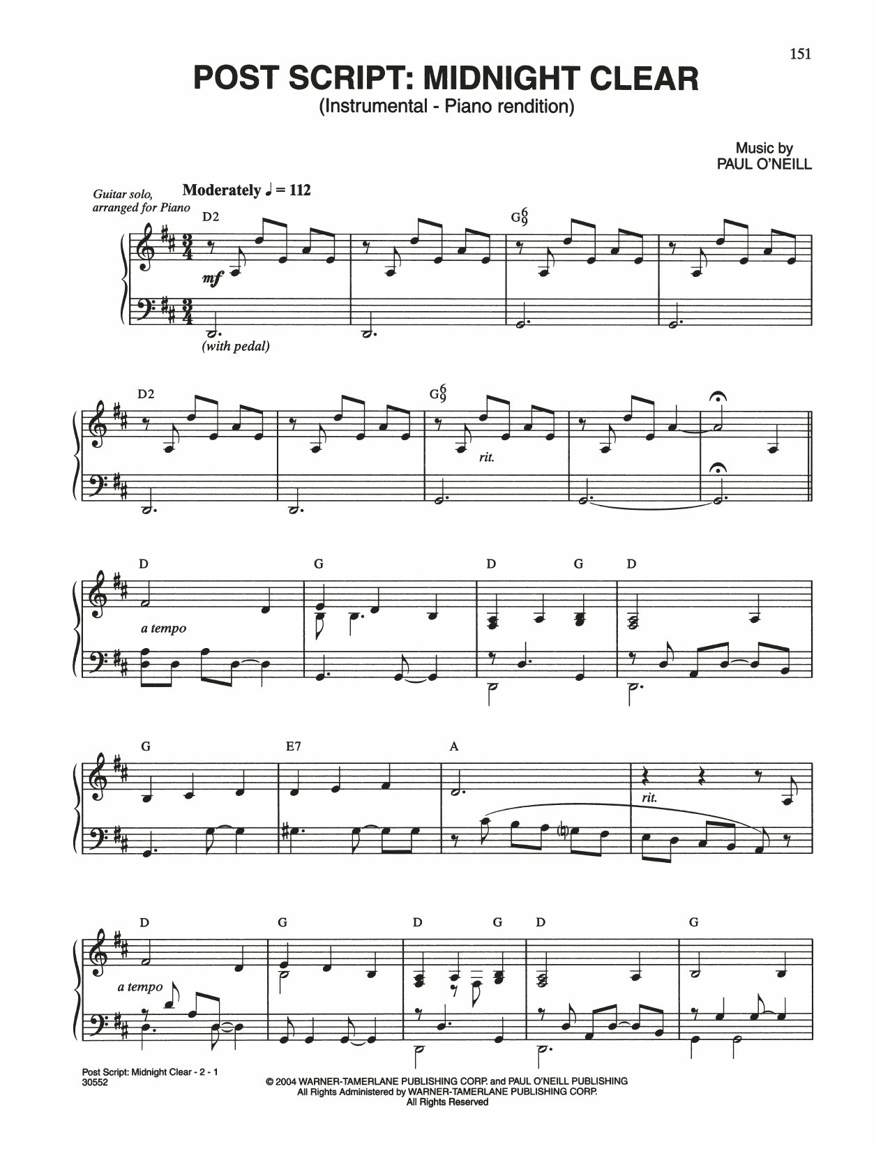 Product gallery: Page 1 of 1 Post Script: Midnight Clear, Trans-Siberian Orchestra