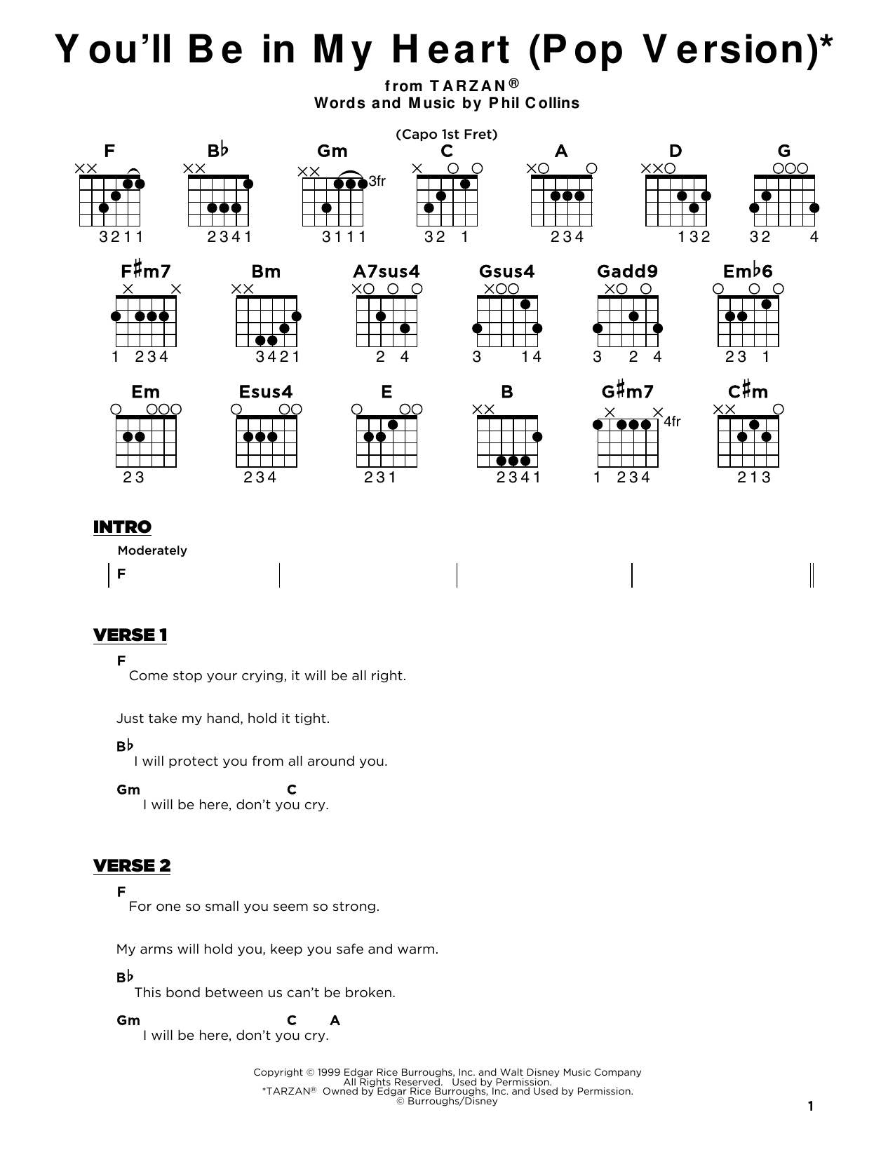 Produktbild zu: You'll Be In My Heart (from Tarzan)