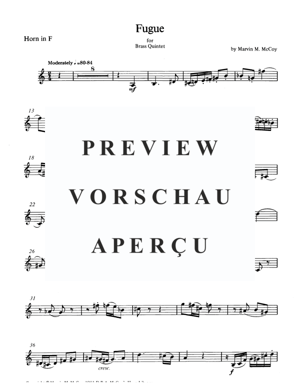 Produktgalerie: Seite 11 von 11 Fuge, , BlechblÀser Quintett