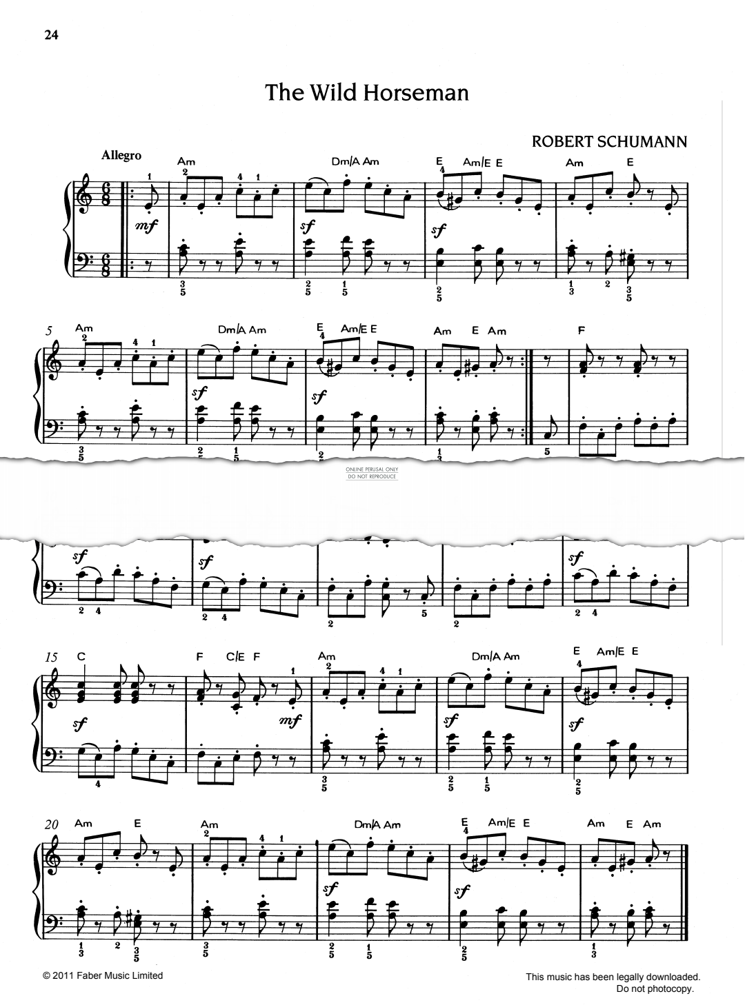 gallery: The Wild Horseman, Robert Schumann, Klavier