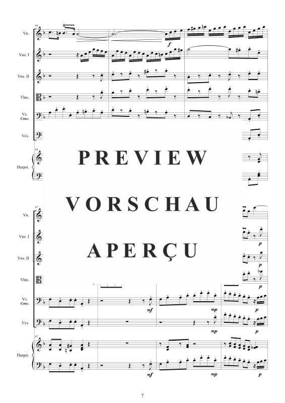 Produktgalerie: Seite 8 von 11 Violin Konzert in F-Dur BWV 1053, , Gemischtes Ensemble Violine, Violoncello, Streicher und Cembalo BC