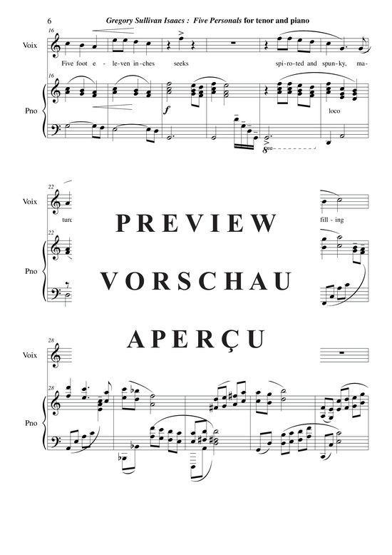 Product gallery: Page 7 of 18 Five Personals , , (tenor + piano)