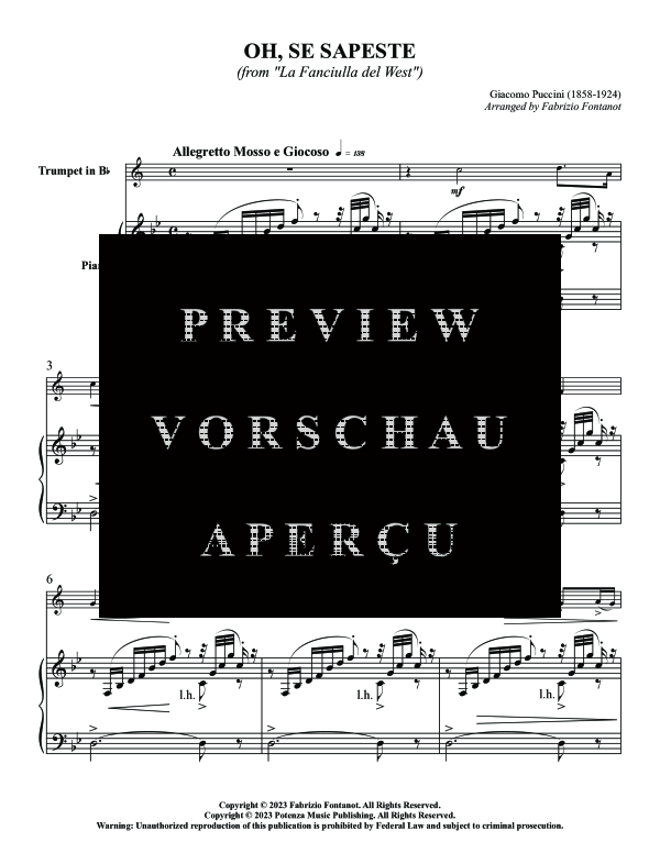 Produktgalerie: Seite 5 von 9 Oh Se Sapeste, , (Trompete in B und Klavier)