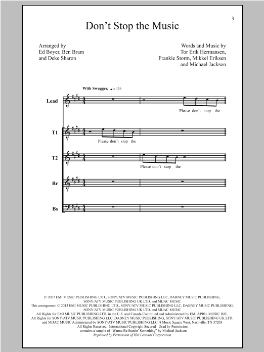 Produktbild zu: Don't Stop The Music (arr. Deke Sharon)