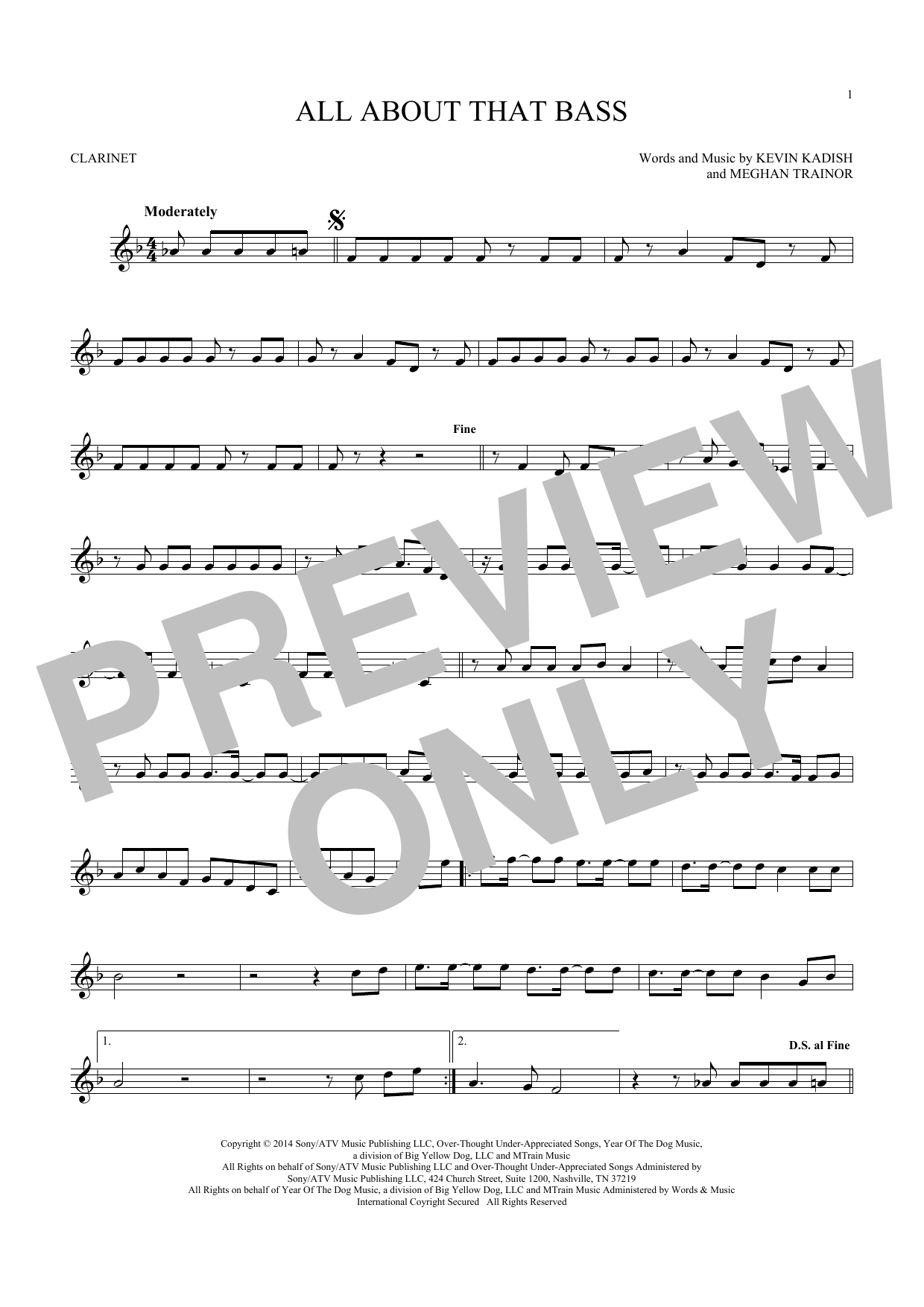 Product gallery: Page 1 of 1 All About That Bass, Meghan Trainor