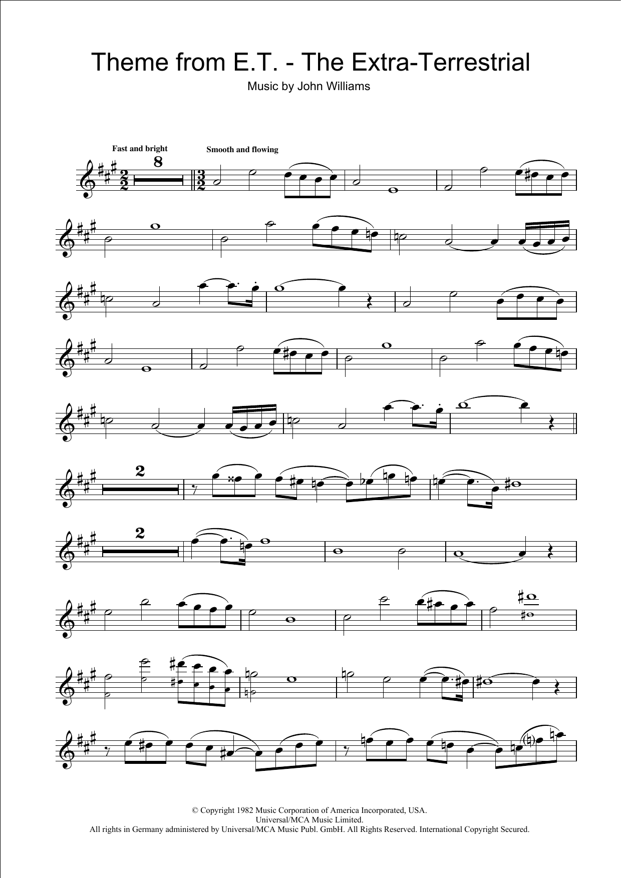 Product gallery: Page 1 of 1 Theme from E.T. - The Extra-Terrestrial, John Williams