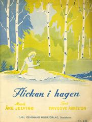 cover: Flickan i Hagen, Åke Jelving, Gesang, Gitarre, Klavier
