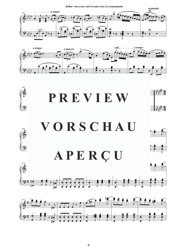 Produktgalerie: Seite 9 von 11 Ouverture and Cavatine from (La Sonnambula), , Klavier Solo