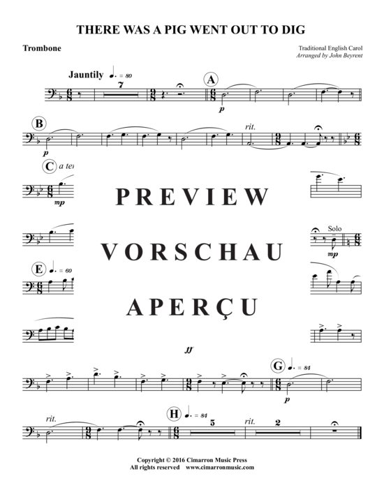 Produktgalerie: Seite 9 von 10 There was a pig went out to dig , , (Blechbläserquintett)