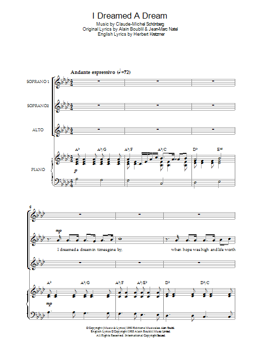 Produktbild zu: I Dreamed A Dream (from 'Les Miserables')