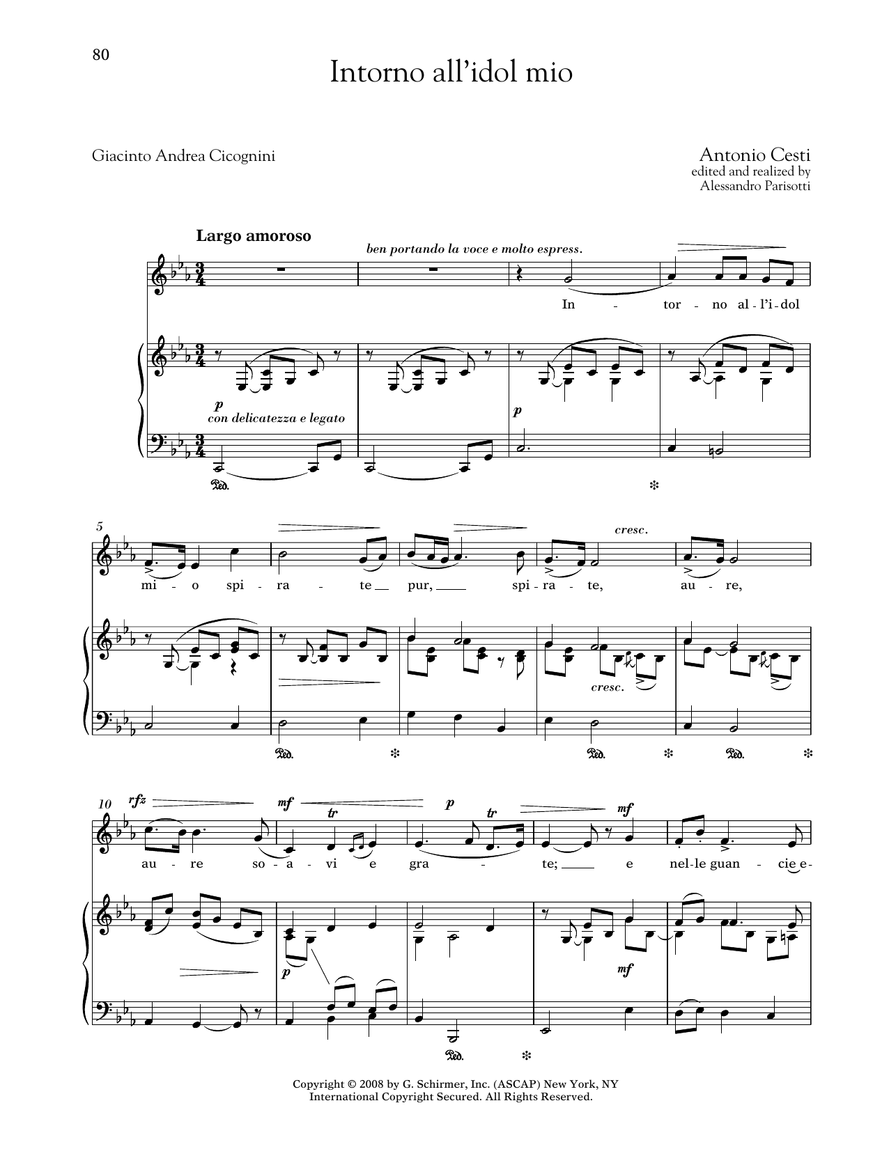 Produktbild zu: Intorno All'idol Mio (Medium Low Voice)