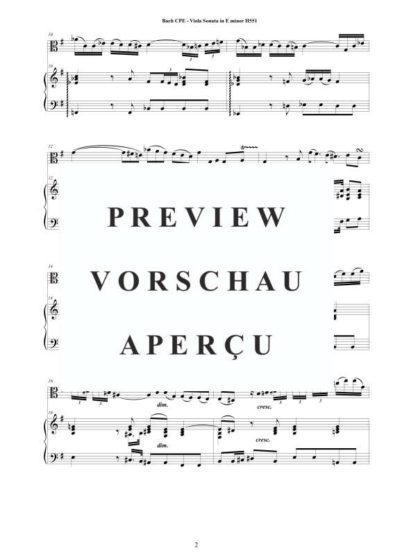 Product gallery: Page 3 of 11 Viola Sonata in E-Moll H551, , Viola and Piano/Harpsichord