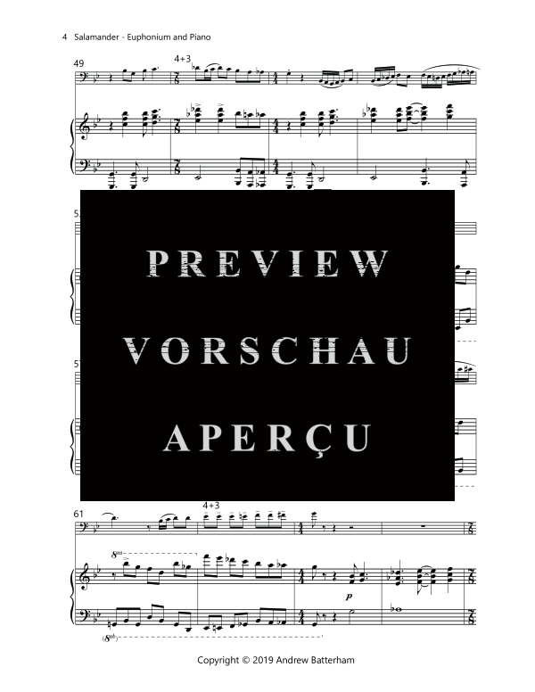 Product gallery: Page 8 of 11 Salamander, , (euphonium and piano)