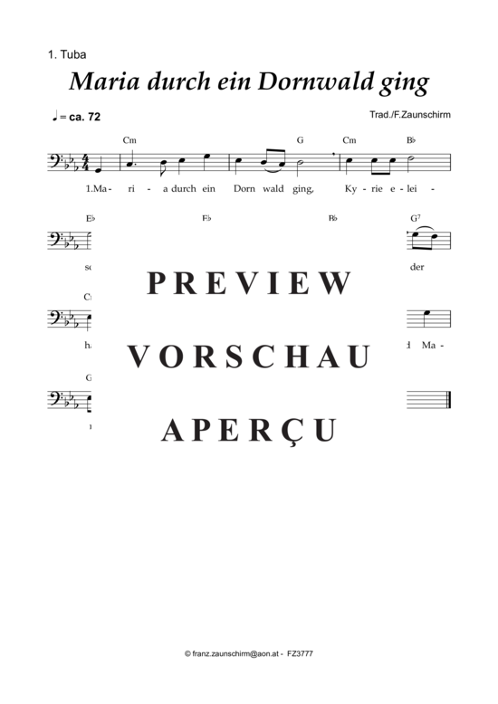 Product gallery: Page 3 of 5 Maria durch ein Dornwald ging , , (Tuba Trio)